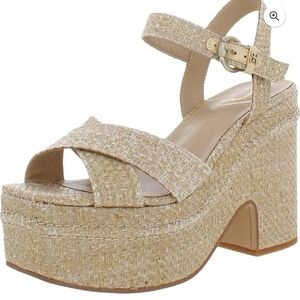 Sam Edelman Beige Platform Sandals